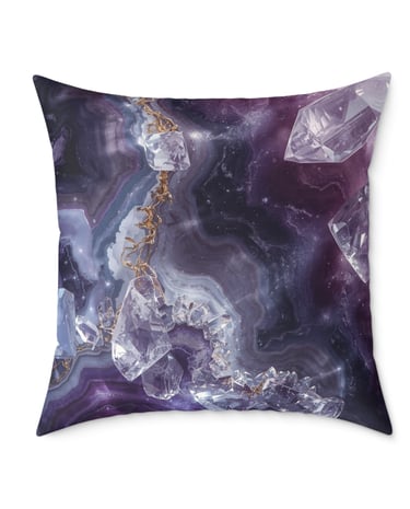 purple marble crystal cushion