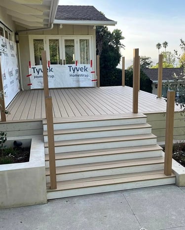 wpc decking Installed In outdoor Stair