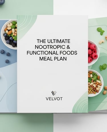 a book with a bookmark and a bowl of fruit