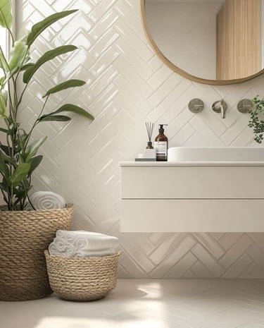 banyo tadilatı sonrası modern iç görünüm