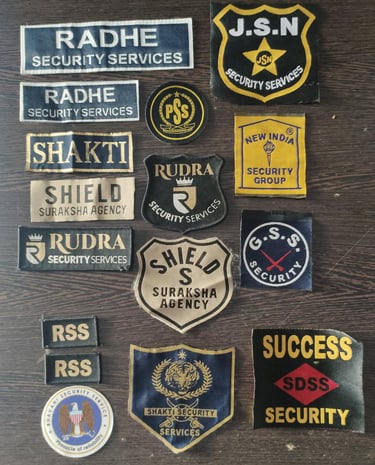 company logo and badges