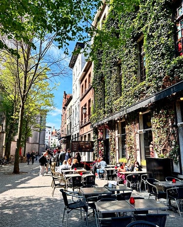 Les terrasses du centre historique d'Anvers