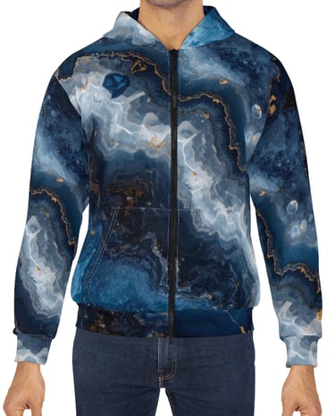 blue crystal hoodie