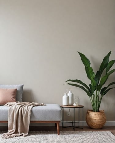 italyan boya uygulaması yapılan dekoratif duvar detayı