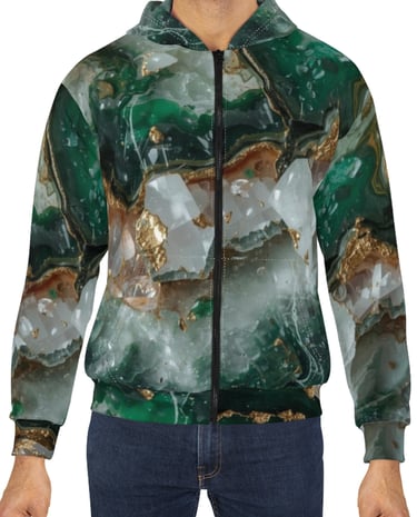 green crystal hoodie