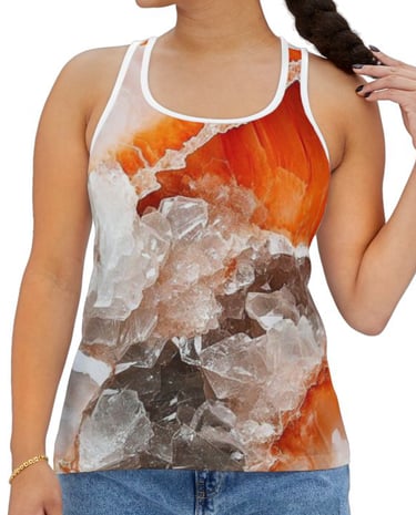 orange crystal tank top