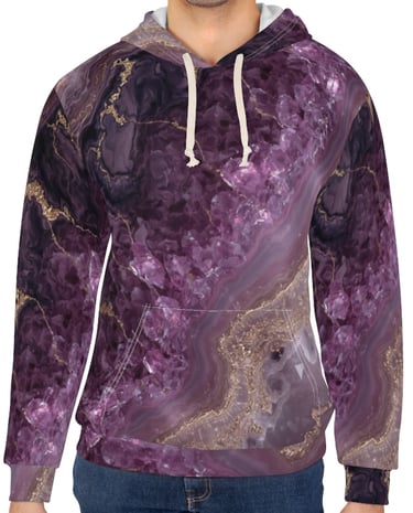 purple marble crystal hoodie