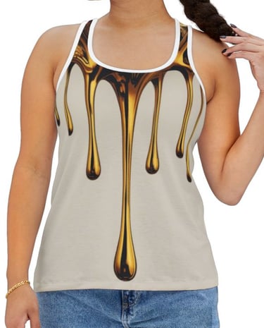 dripping gold tank top