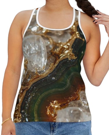 green crystal tank top