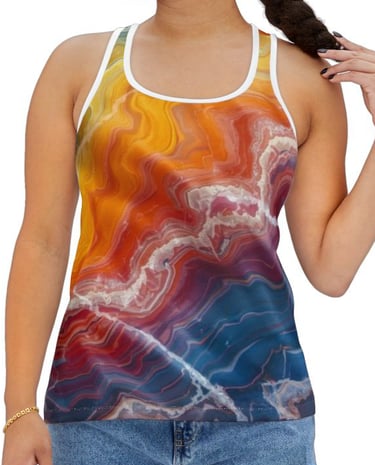 colorful marble tank top
