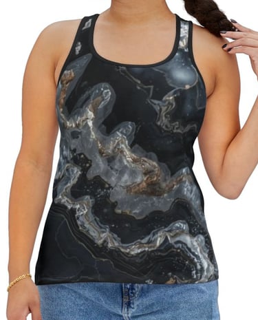 black marble tank top