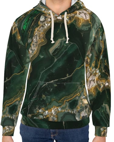 green marble crystal hoodie