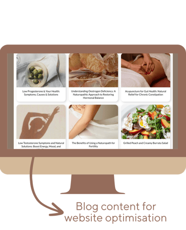 blog website screen aesthetic