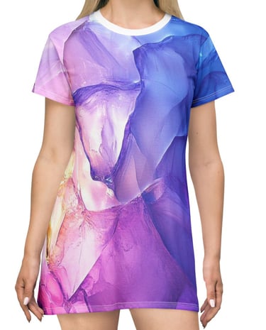vivid crystal t-shirt dress
