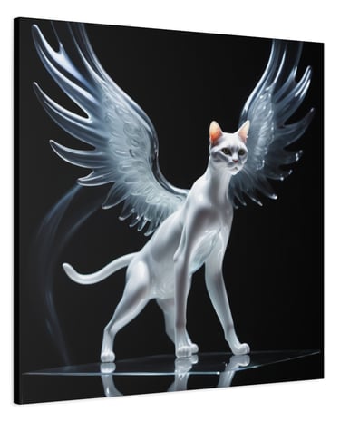 angel cat art
