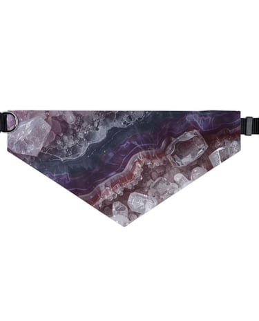 purple crystal bandana collar