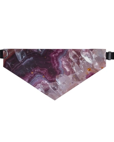purple crystal bandana collar