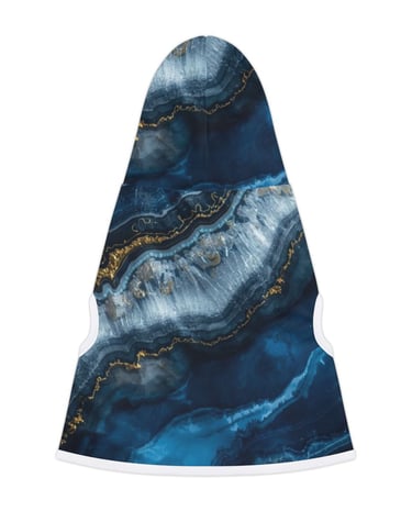 blue marble pet hoodie