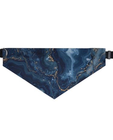 blue marble bandana collar