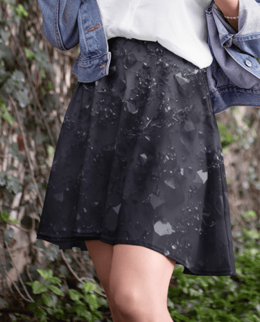 woman wearing white shirt and black skirt