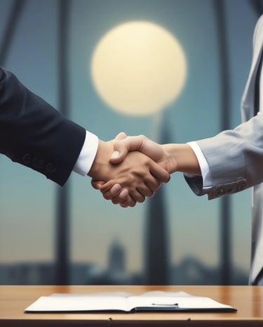 Picture of a modern office building with a Lysander Funding sign at the entrance.