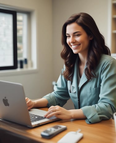 a happy, telemedicine visit