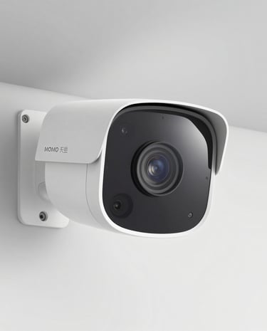 Image showing a technician installing a state-of-the-art security camera outside a luxury South Florida property.