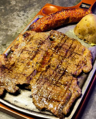 Churrasco  en el restaurante  Beer and Burger