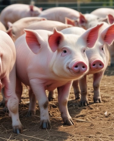 Close-up of high-quality animal feed pellets ready for packaging.