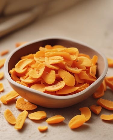 A vibrant, breathable fabric sample crafted from agricultural waste fibers displayed on a wooden table.