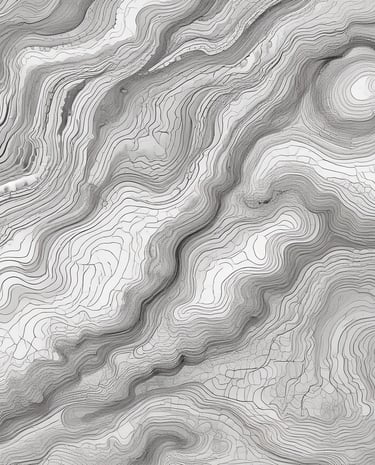 A detailed map created by the surveying team.