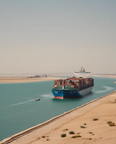 a large container ship sailing in the ocean