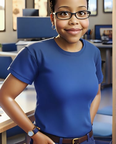 Illustration of the founder of Prosperous Marketing, in the office