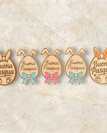 Calamite Buona Pasqua dipinte a mano