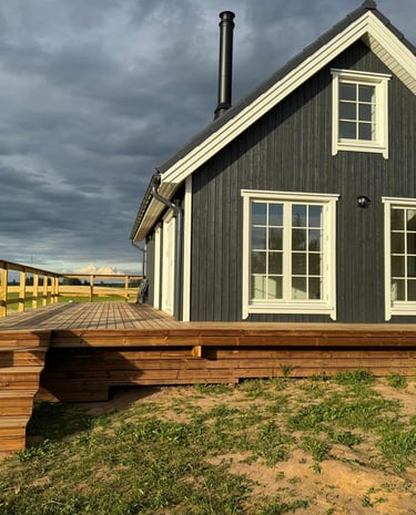 skydinis karkasinis namas Sakndinavija