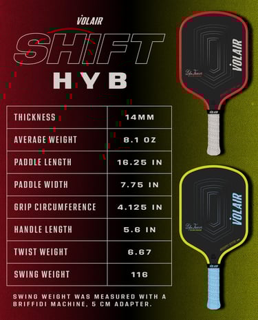 Click here to shop Dylan Frazier's Signature Volair Shift Hybrid paddle