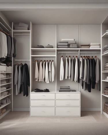 Soft sunlight illuminating a neat, clutter-free workspace with neutral tones.