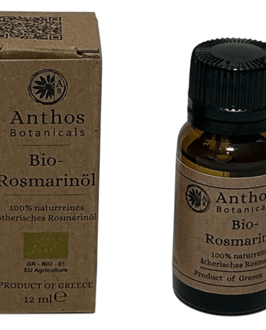 a bottle of rosemary essential oil with a box of rosmaan oil
