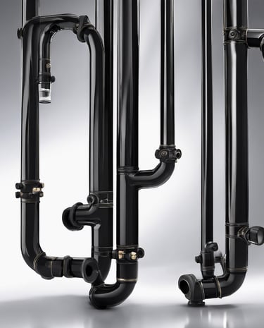 greyscale photography of pipe