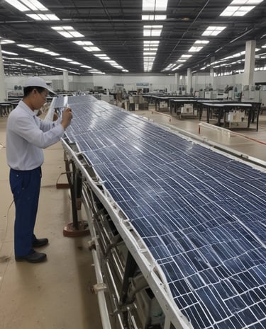 Product manufacturing in a Chinese factory.