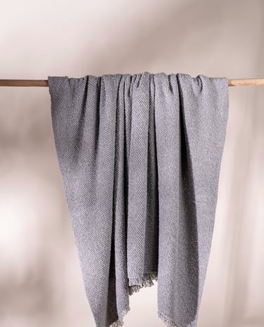 a towel hanging on a clothes line