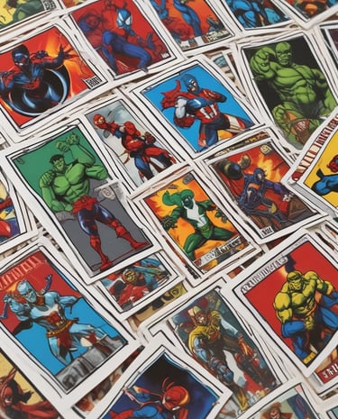 a bunch of marvel - themed playing cards