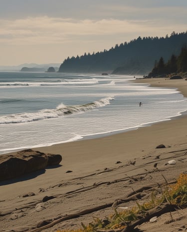 Aerial view of a residential area featuring multiple modern apartment buildings with flat roofs and red-tiled sections. The buildings are surrounded by landscaped greenery, including trees and lawns. Several parked cars line the streets and parking lots. The neighborhood consists of similar architectural styles and is interspersed with roads and pathways.