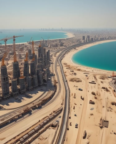 A team of engineers collaborating on a construction project.