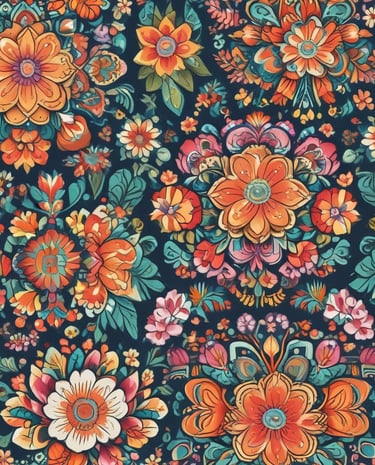 Flat lay of vibrant, stylish clothing pieces arranged neatly on a wooden table.