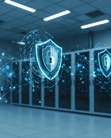Visual representation of cybersecurity.