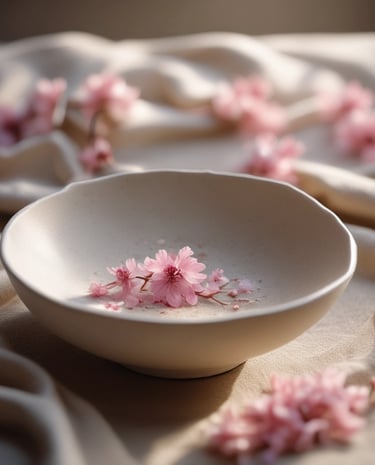 A collection of colorful, lightweight origami earrings displayed on a wooden tray.