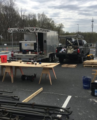 parking lot handrail alterations