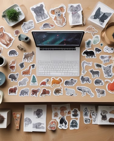 a wall with a variety of different animals and birds