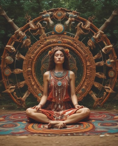 Calm workspace with natural elements like plants and soft golden light.